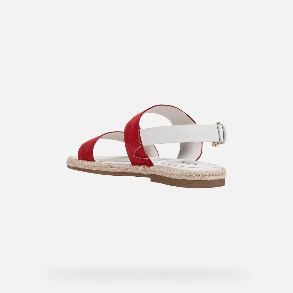 Geox Sandals Red/White Kolleen - Geox Womens Shoes - GWZIOP895